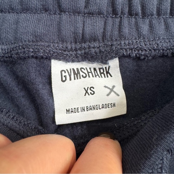 Gymshark crest joggers navy blue sweat pants pockets - Picture 3 of 11